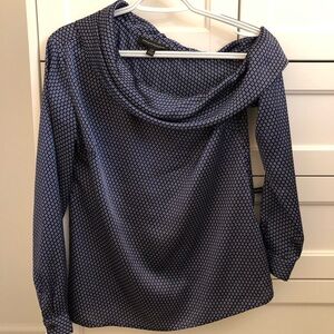 Banana Republic Navy Patterned Blouse